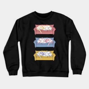 Tiger on the couch Crewneck Sweatshirt